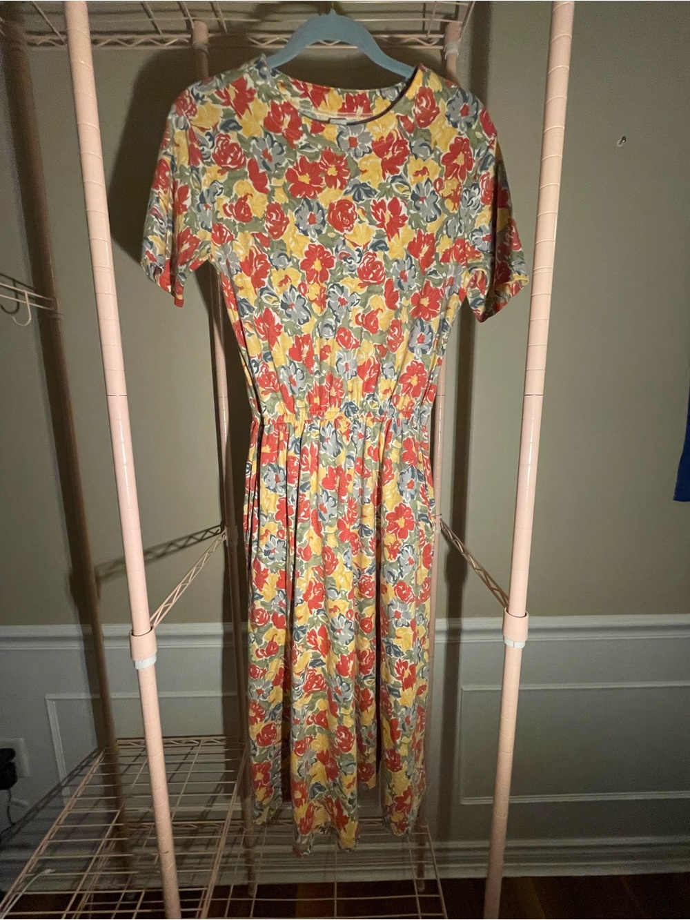 Vintage Floral Midi Dress